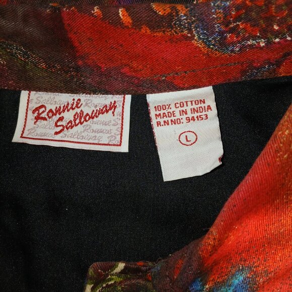 RONNIE SALLOWAY VINTAGE Y2K PATCHWORK 3D TEXTURED JACKET, BOHO,  LARGE - Picture 7 of 11